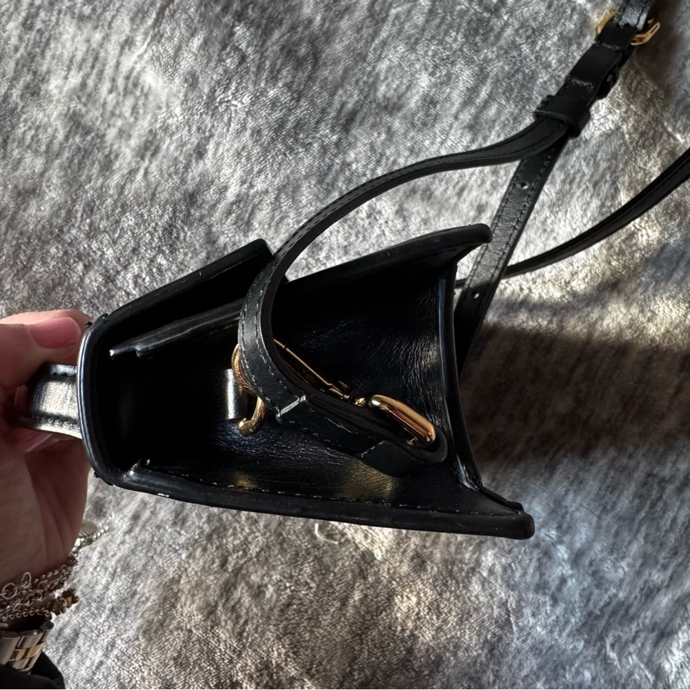 Jacquemus The Bambino Black Leather Women's Bag Crossbody - Picture 13 of 15